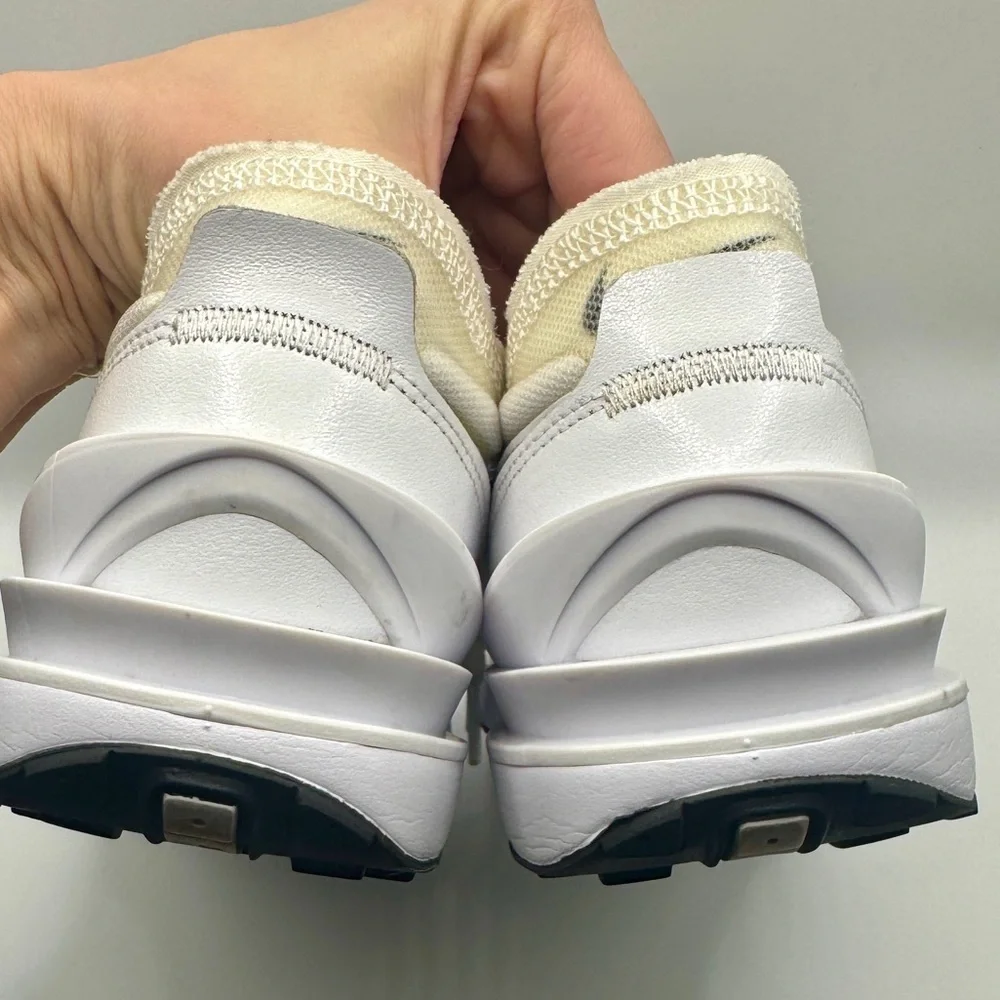 Nike waffle one white mesh sneakers activewear athleisure tennis shoes size 8